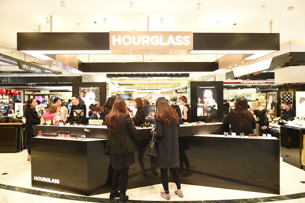 Hourglass cosmetics counter at Lane Crawford in Hong Kong's Times Square